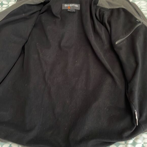 Nearly new! Levi’s SILVERTAB Charcoal Gray Canvas Fleece-Lined Zip Up Work Jacke - Picture 8 of 10